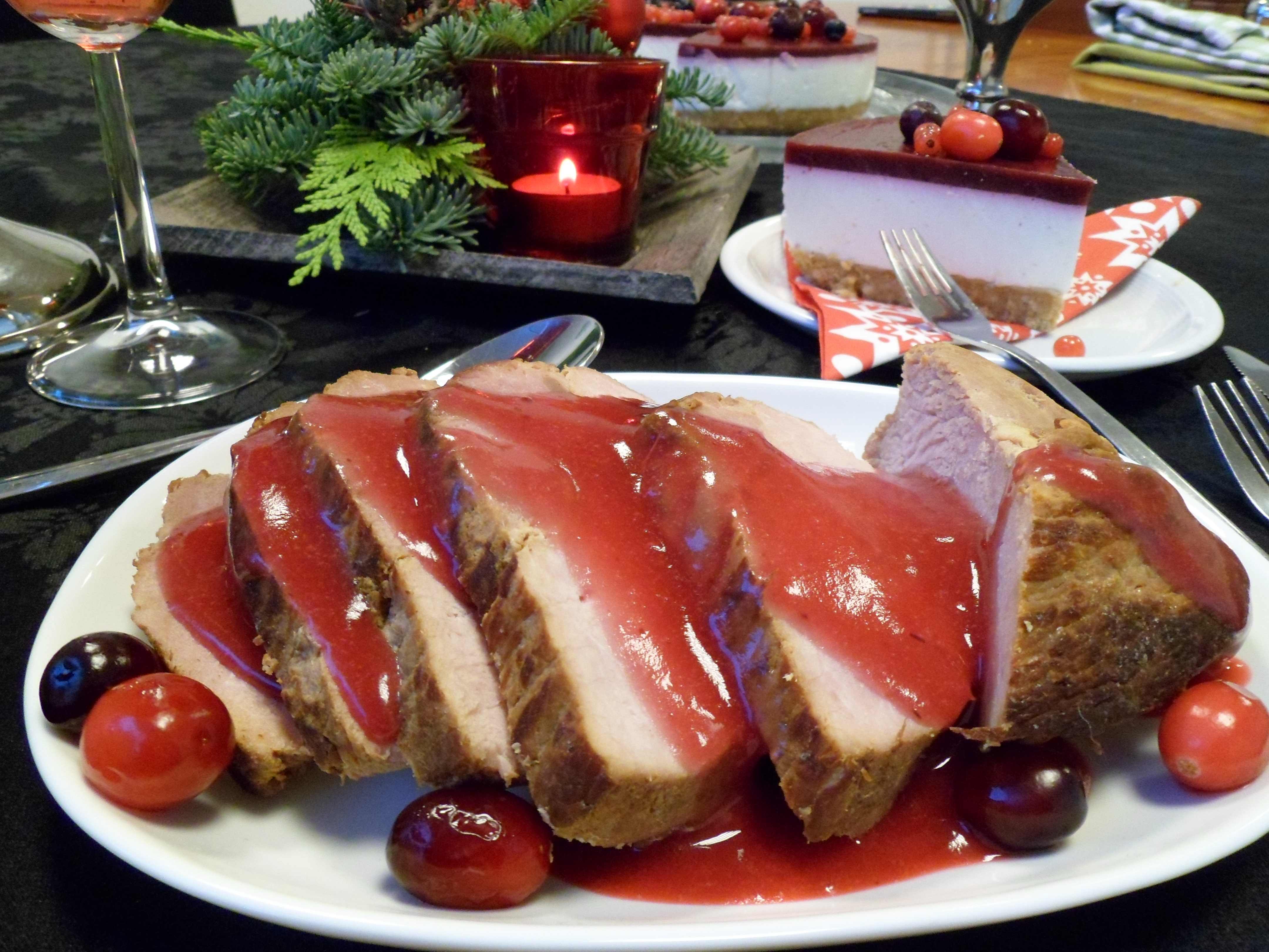 Beenham met Cranberry-saus 